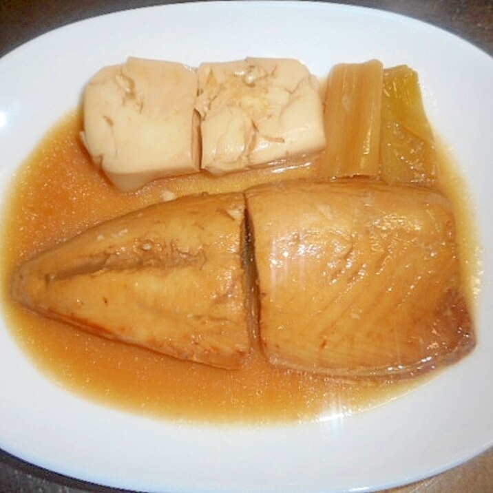 鯖の甘辛煮（豆腐、ねぎ入り）